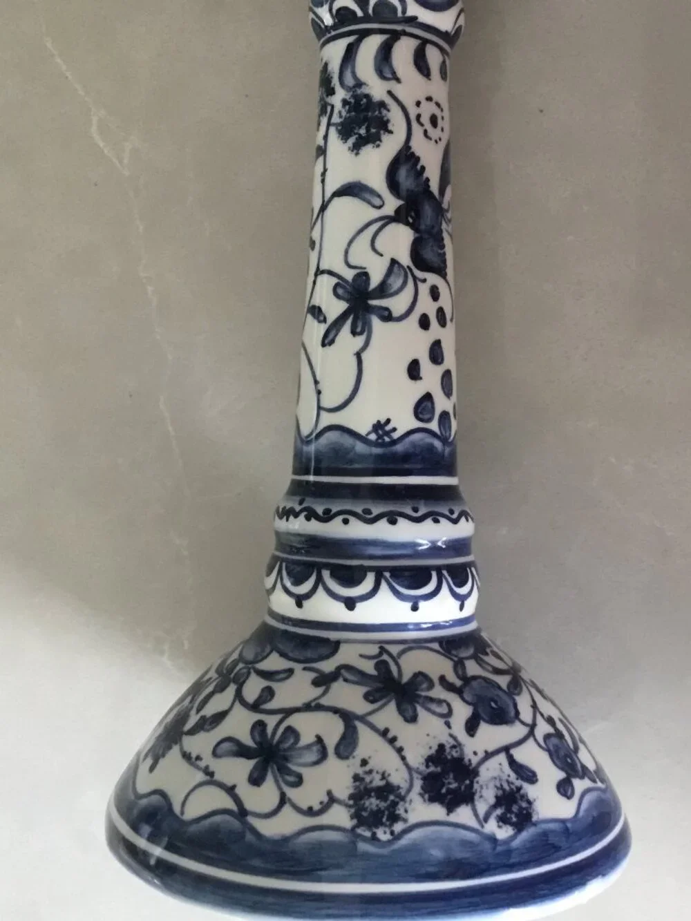 Williams Sonoma Nazari Alhambra Hand Painted Candle 2 Holders Portugal 10.5